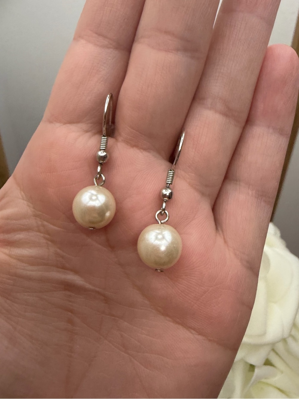 Classic Pearl Drop Earrings - Ivory Pearl